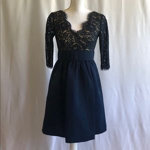 Eliza J Navy Lace Cocktail Dress